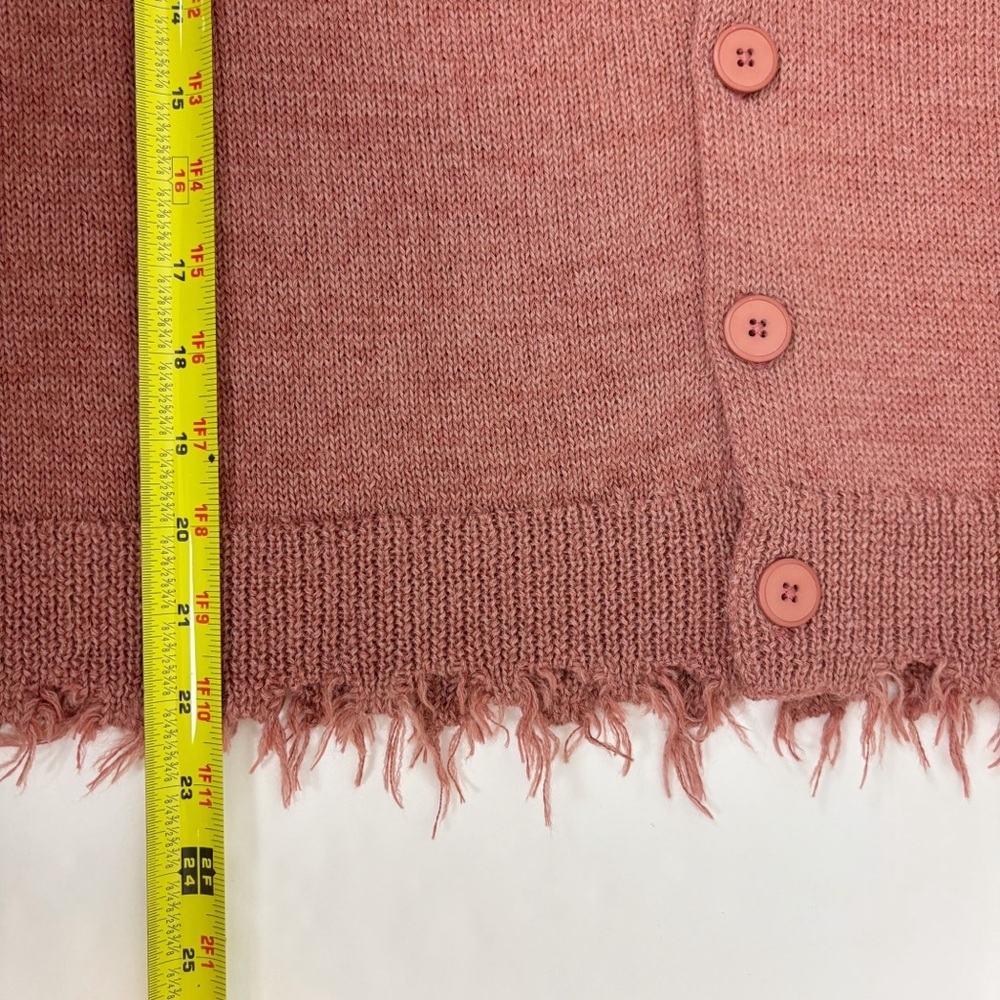 Nation LTD Baby Alpaca Knit Distressed Cardigan in Fig Size M - Picture 10 of 10